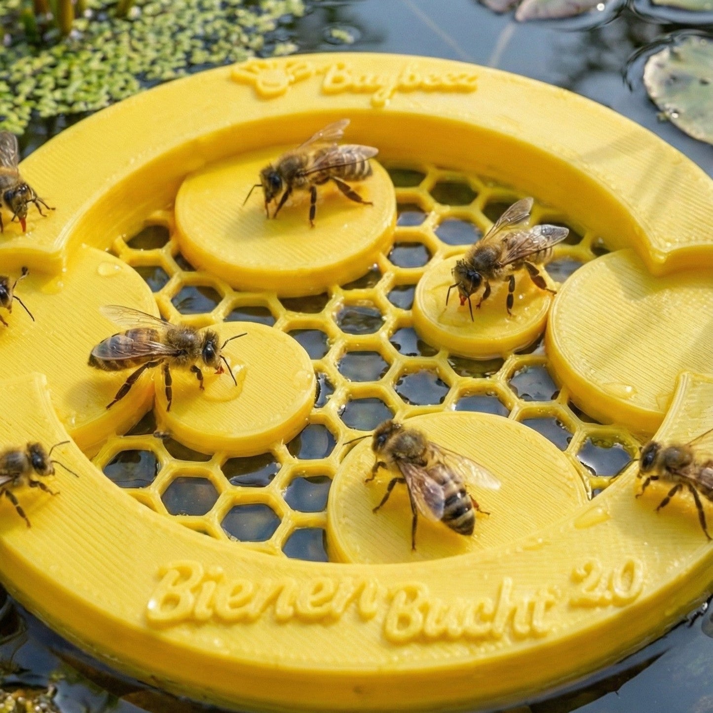 Bienen Bucht 2.0 Insektentränke - Die nachhaltige schwimmende Variante für durstige Insekten