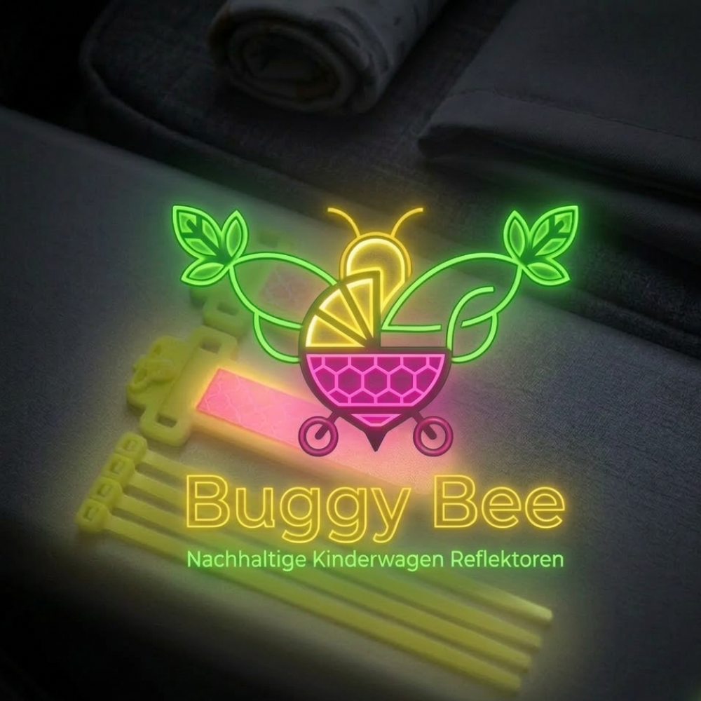 Buggy Bee - Der nachhaltige Sicherheits- Reflektor für  Buggy, Kinderwagen, Fahrrad, Roller, Rucksack und vieles mehr