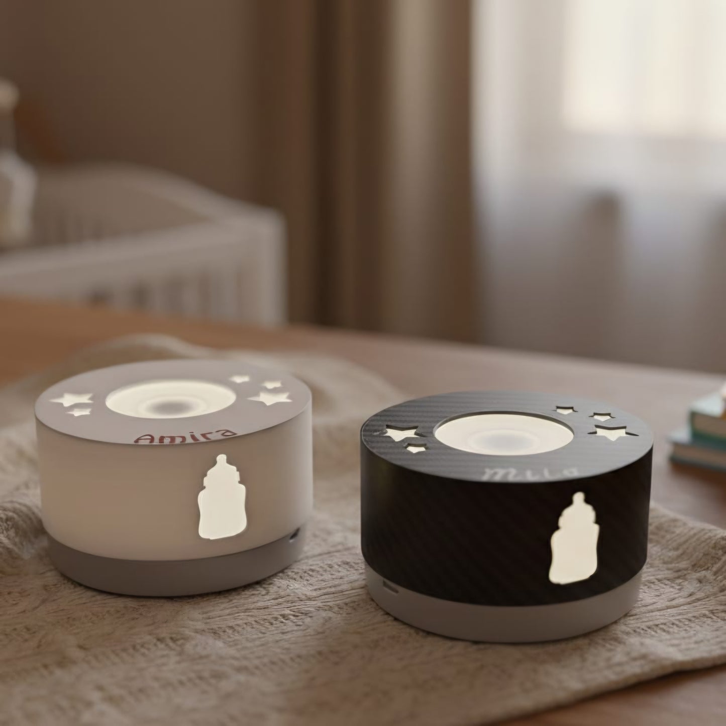 Personalisiertes Nachtlicht, Stilllicht, Wickellicht mit Wunschnamen