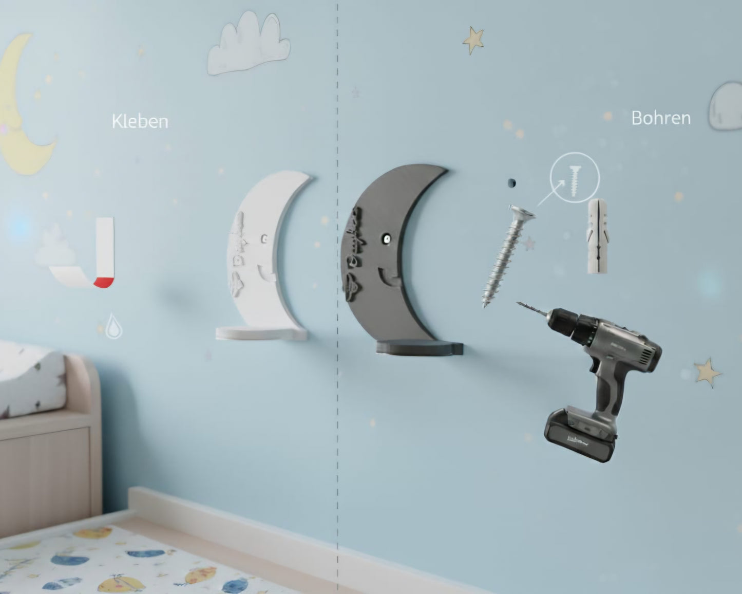 Personalisiertes Nachtlicht, Stilllicht, Wickellicht mit Wunschnamen