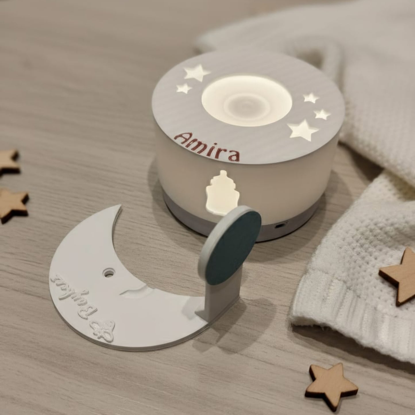 Personalisiertes Nachtlicht, Stilllicht, Wickellicht mit Wunschnamen